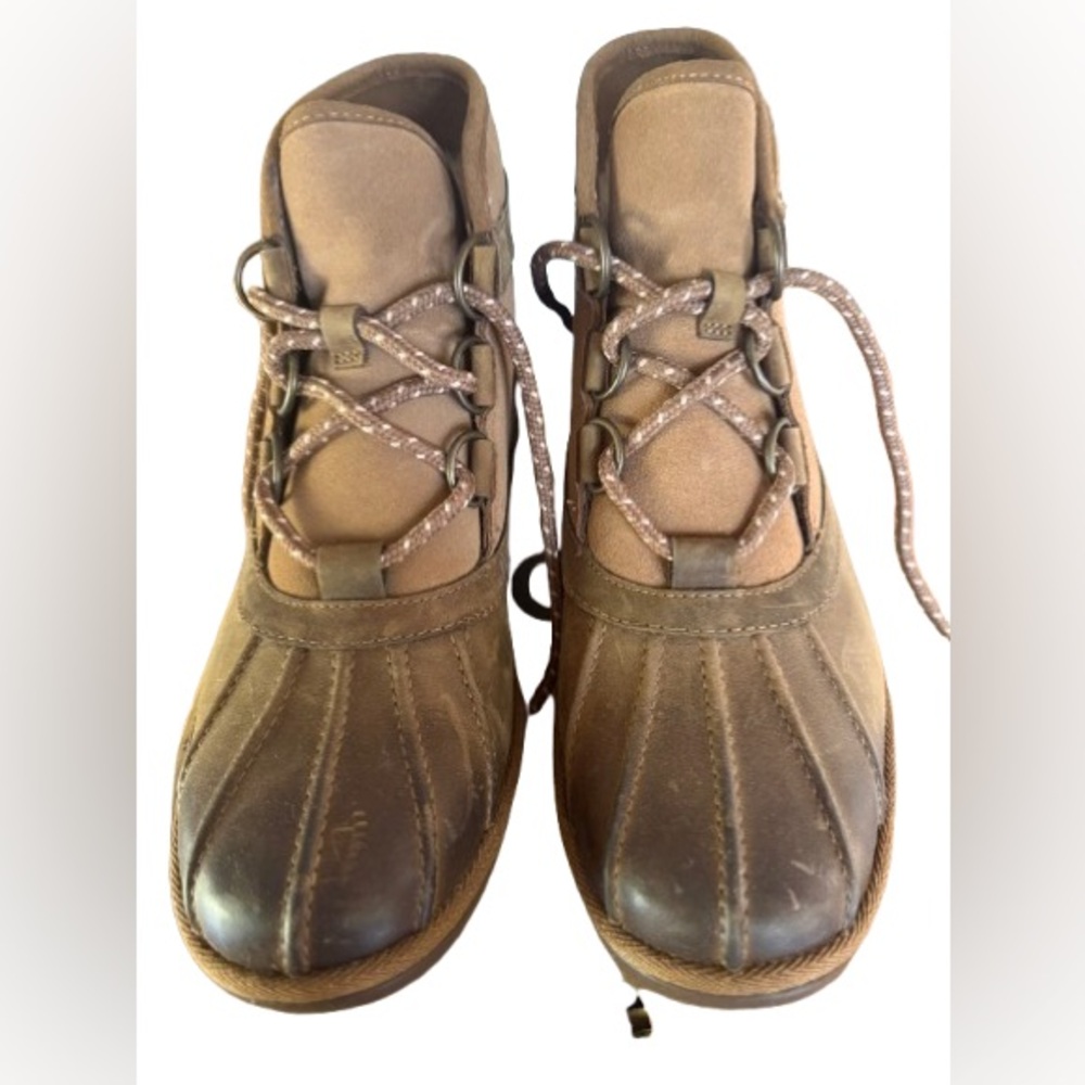 Genuine UGG  Women's GREDA waterproof Chocolate Suede and Leather Boots